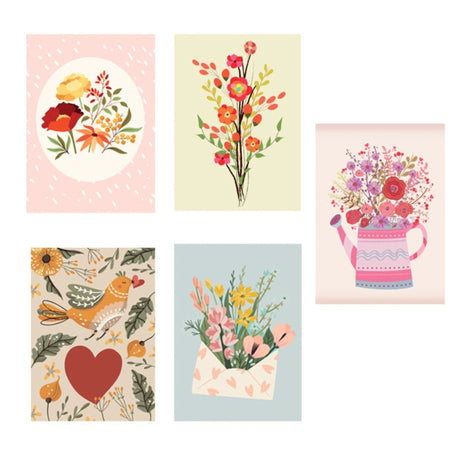 Postikorttipakkaus Kukkaiset terveiset