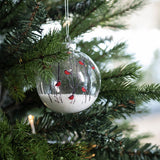 Lasiset kuusenpallot punatulkku 4 kpl