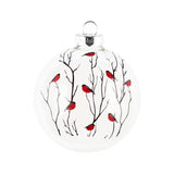 Lasiset kuusenpallot punatulkku 4 kpl