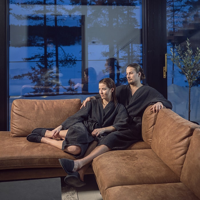 Kylpytakki Rento, tummanharmaa