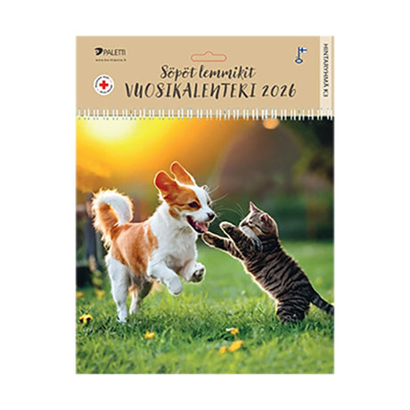 Vuosikalenterissa valokuvia söpöistä lemmikeistä