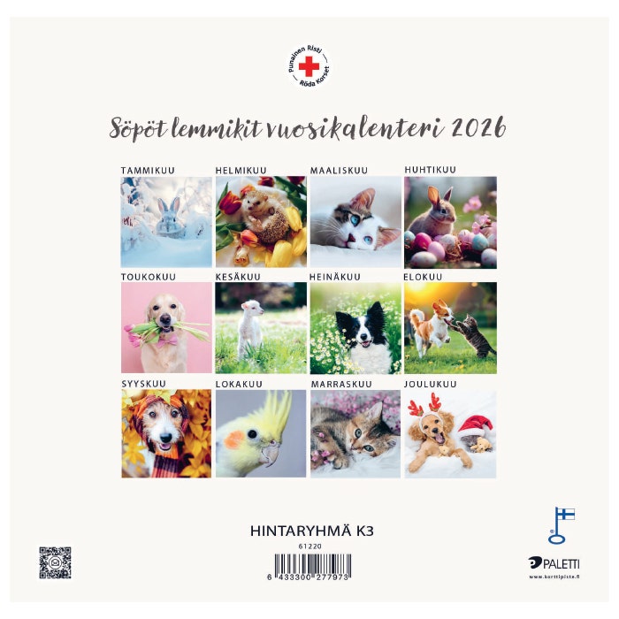 Vuosikalenteri 2026, Söpöt lemmikit