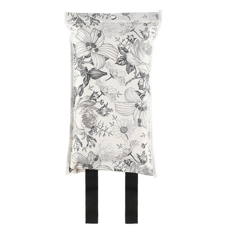 Hibiscus-sammutuspeitteessä on hillitty harmaa-valkoinen kukkakuosi