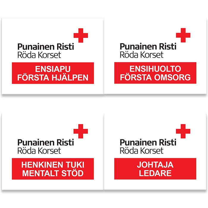 Selkämerkit toimintaryhmille 2-kielisenä