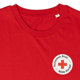 T-paita Punaisen Ristin tuotetunnuksella