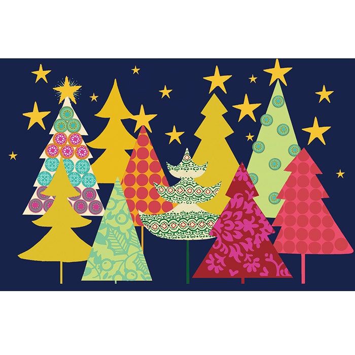 Joulukortti Kuosikuuset 10 kpl, ilman tekstiä