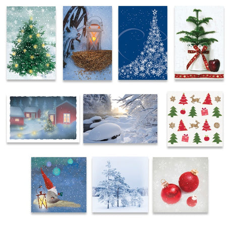 Taitejoulukorttipakkaus kuorineen,  tekstitön