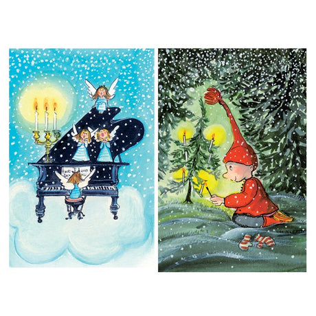 Pakkaus Virpi Pekkalan joulutaitekortteja RUOTSI