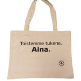 Toistemme tukena -kassi