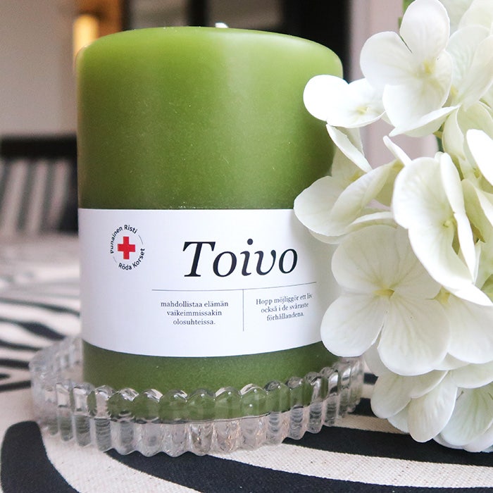 Pöytäkynttilä Toivo 10 cm vihreä