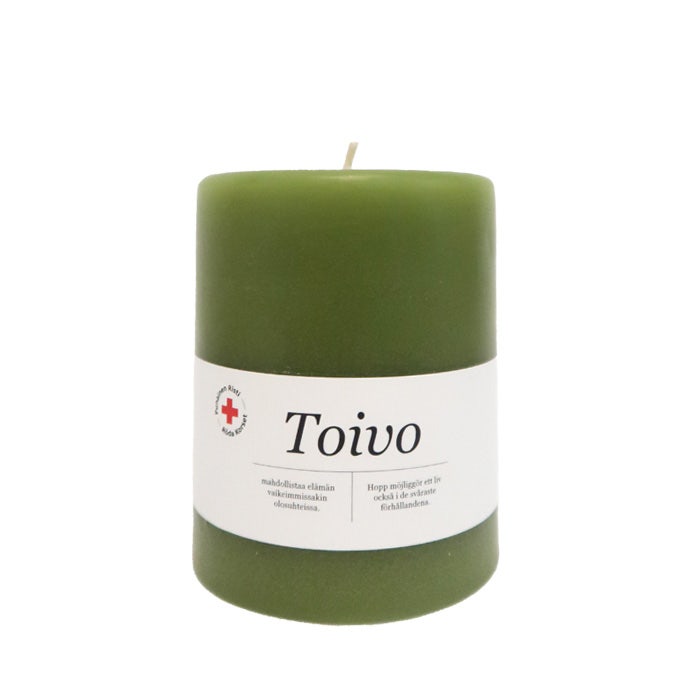 Vihreä pöytäkynttilä 10 cm