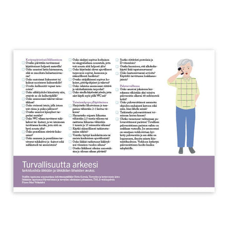 Tarkistuslista, turvallisuutta arkeesi