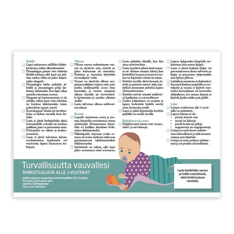 Turvallisuutta vauvallesi, alle 1-vuotiaat