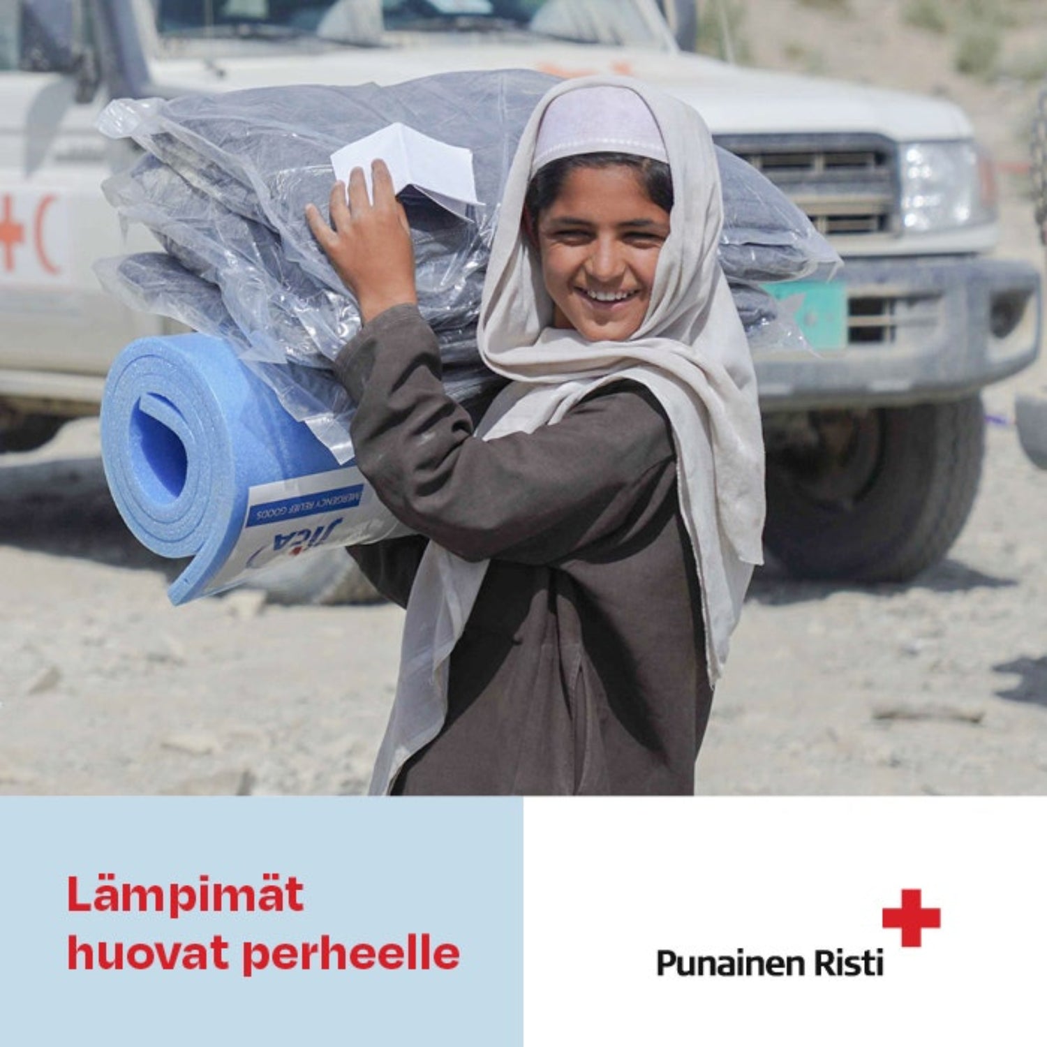 Lämpimät huovat perheelle, vaikuttava lahja, painettu kortti