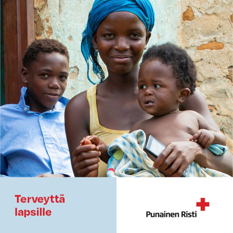 Terveyttä lapsille, vaikuttava lahja, painettu kortti