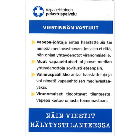 Vapepa Viestinnän vastuut