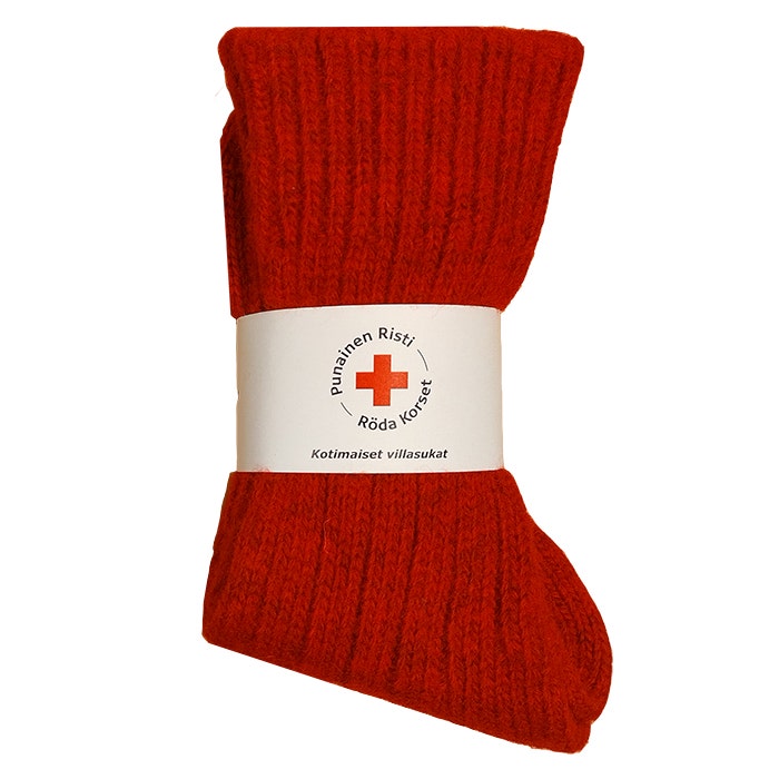 Kotimaiset villasukat punaiset