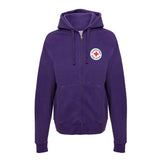 Violetti huppari on suoraa mallia eli unisex
