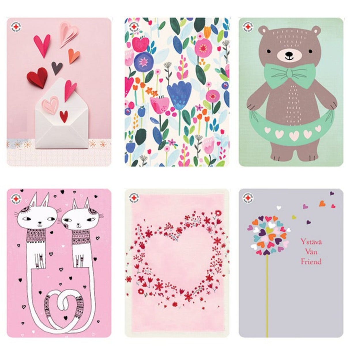 Postikorttipakkaus, modernit piirrosaiheet