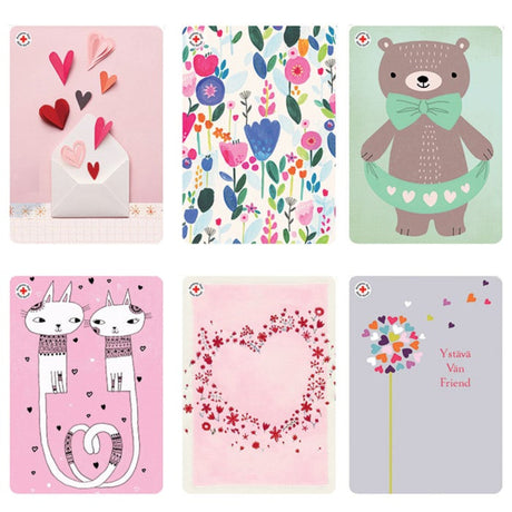 Postikorttipakkaus, modernit piirrosaiheet